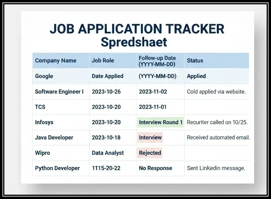 Job application tracker to manage follow-ups after job applications