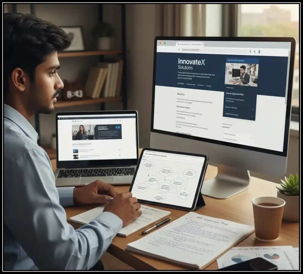 Fresher researching company information for HR interview preparation