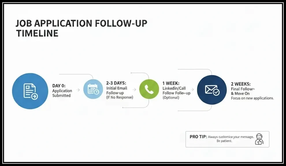 timing to follow up after job application - 7-10-14 day schedule for freshers